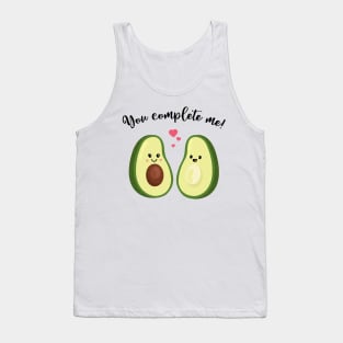 You complete me T Shirt- Avocado Couple-Valentines Day Gift Tank Top